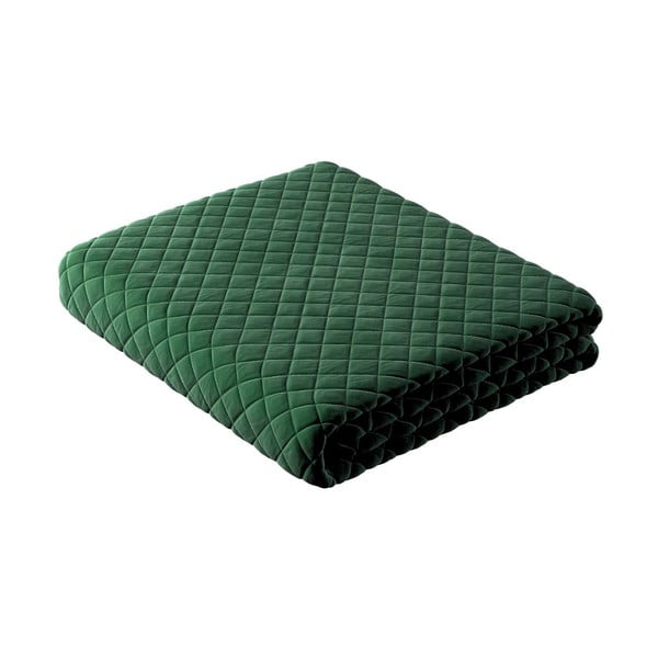 Зелена ватирана покривка за двойно легло 170x210 cm Posh Velvet - Yellow Tipi