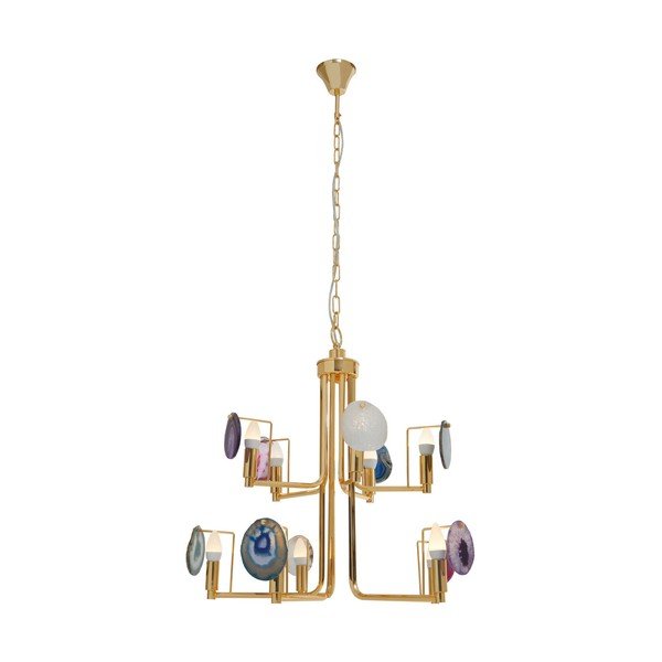 Метално висящо осветително тяло  в златист цвят Glamour – Premier Housewares-image-2