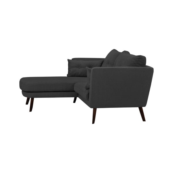 Тъмно сив триместен диван Elena, с шезлонг в левия ъгъл - Mazzini Sofas-image-4
