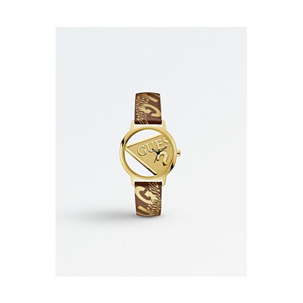 Дамски часовник с кафява каишка от естествена кожа V1009M2 - Guess