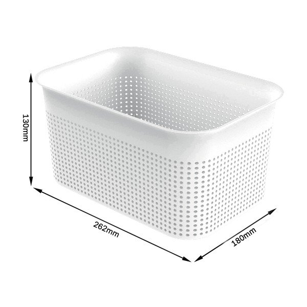 Бяла рециклирана пластмасова кошница за съхранение Brisen - Rotho-image-4