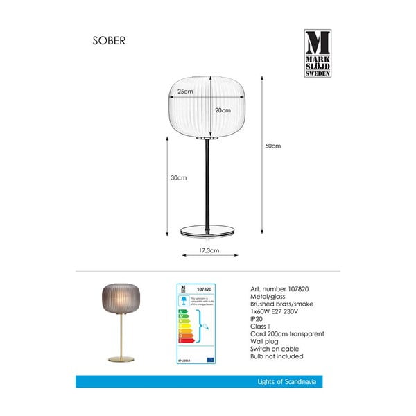 Настолна лампа Smoke Sober - Markslöjd-image-3