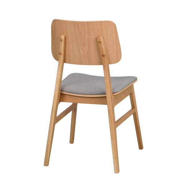 Светлокафяв трапезен стол със светлосива седалка Nagano - Rowico-image-4