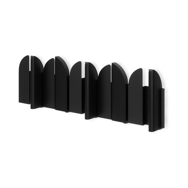 Матово черно стоманена стенна закачалка 43 cm Saloon – Umbra