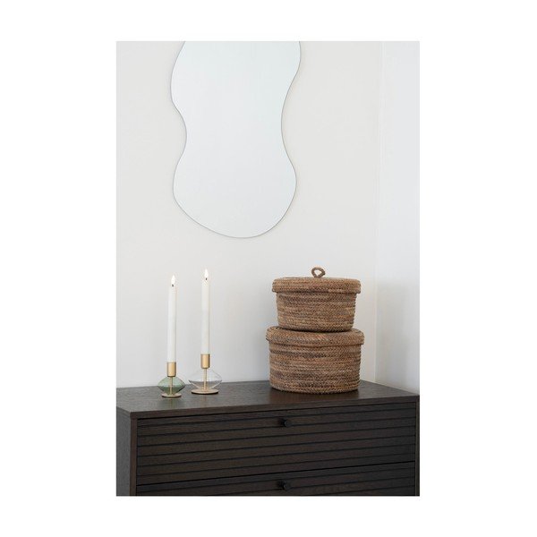 Тъмнокафяв нисък скрин от декор от дъб  80x85 cm Kyoto – House Nordic-image-2