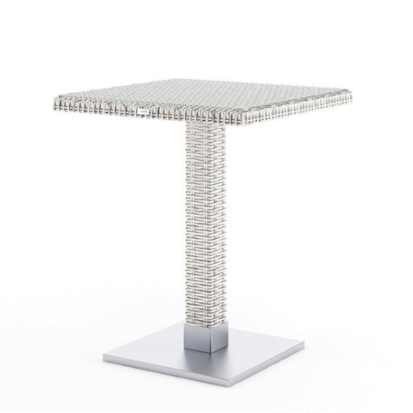 Bílý zahradní stůl Oltre Quadro, 60 cm