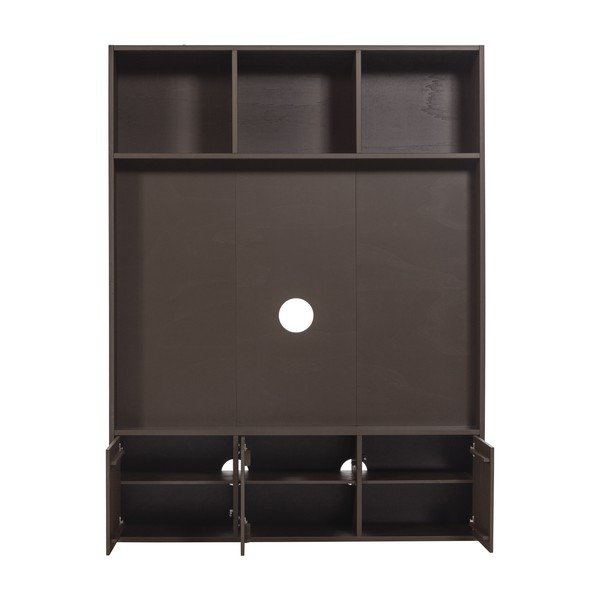 Тъмнокафяв TV комплект от масивен бор 160x215x40 cm Meggy – WOOOD-image-3