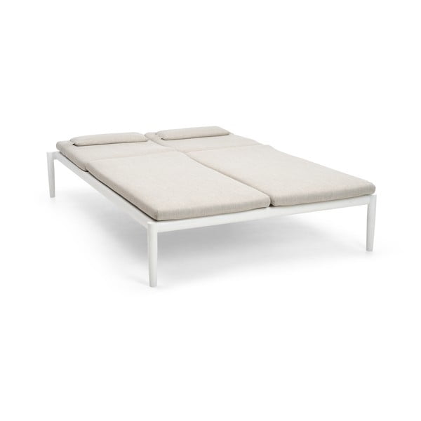 Кремав метален градински шезлонг Switch - Diphano-image-3