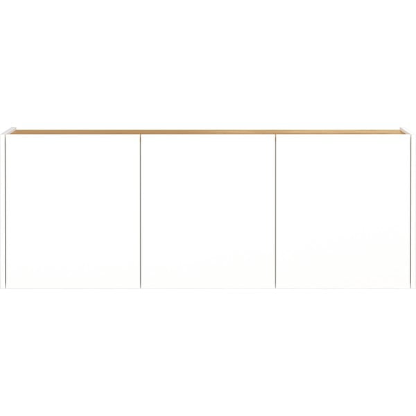 Бяло висящо шкафче от декор от дъб  138x52x25 cm Libbiano – Germania-image-2