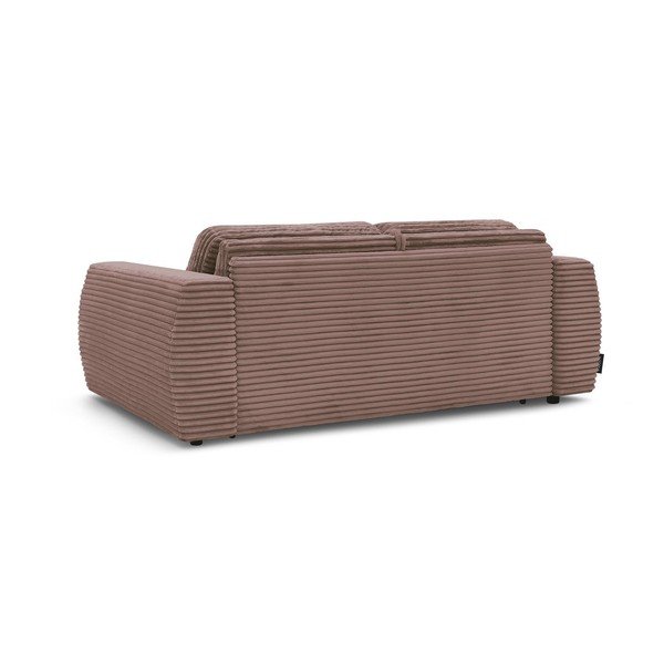 Розов диван за ежедневно спане/сгъваем от рипсено кадифе 240 cm Hugo – Bobochic Paris-image-4