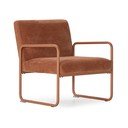 Теракотено шенилово кресло Vince – MOME