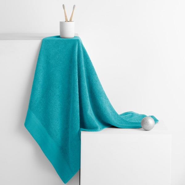 Тюркоазена памучена кърпа от тери 50x100 cm Amari – Restilo-image-1