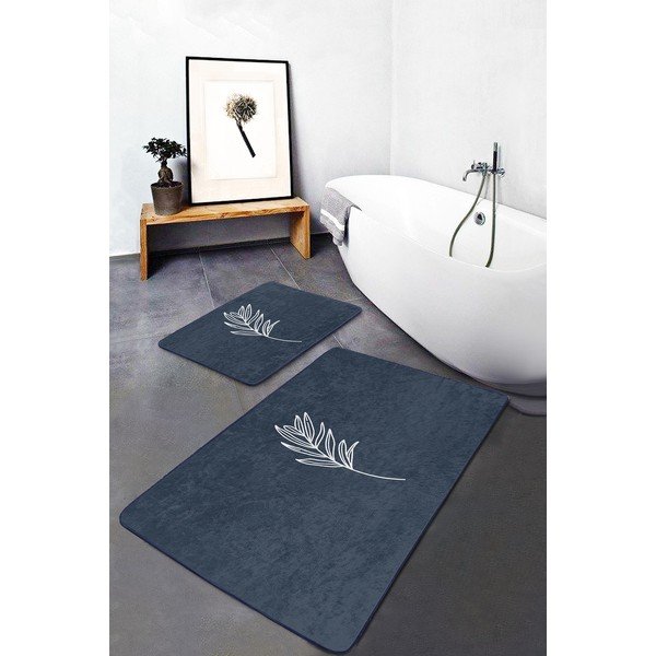 Сини килими за баня в комплект 2 бр. 60x100 cm – Mila Home-image-2
