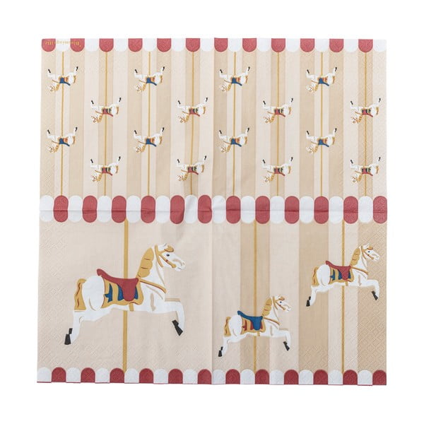 Хартиени салфетки в комплект от 20 бр. 33x33 cm Merry-go-round – Bloomingville-image-3