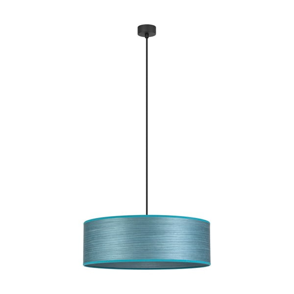 Синя висяща лампа от естествен фурнир XL, ⌀ 45 cm Ocho - Sotto Luce