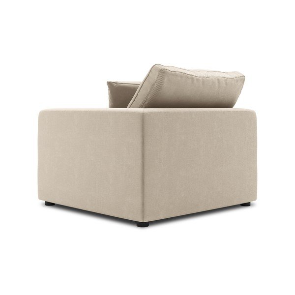 Бежова ъглова част на модулен диван от велур Galaxy, десен ъгъл - Windsor & Co Sofas-image-3
