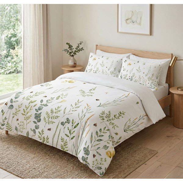 Бяло единично  спално бельо 200x140 cm Gardenia – Mijolnir-image-1