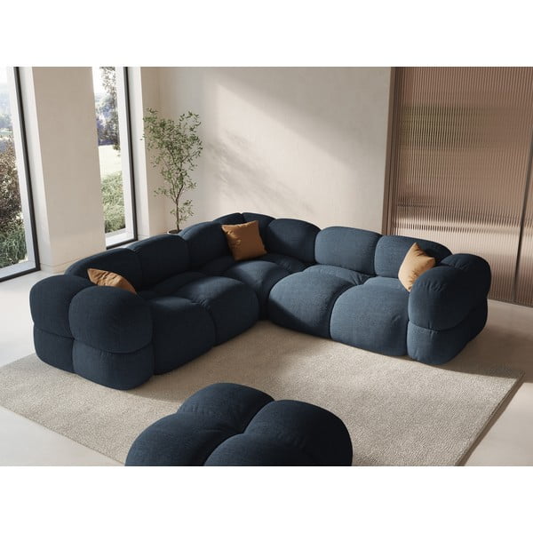 Тъмносин ъглов диван Loretto – Cosmopolitan Design-image-1