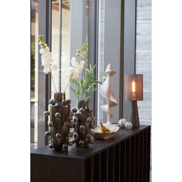 Кафява настолна лампа с текстилен абажур (височина 58 cm) Micky – Light & Living-image-2