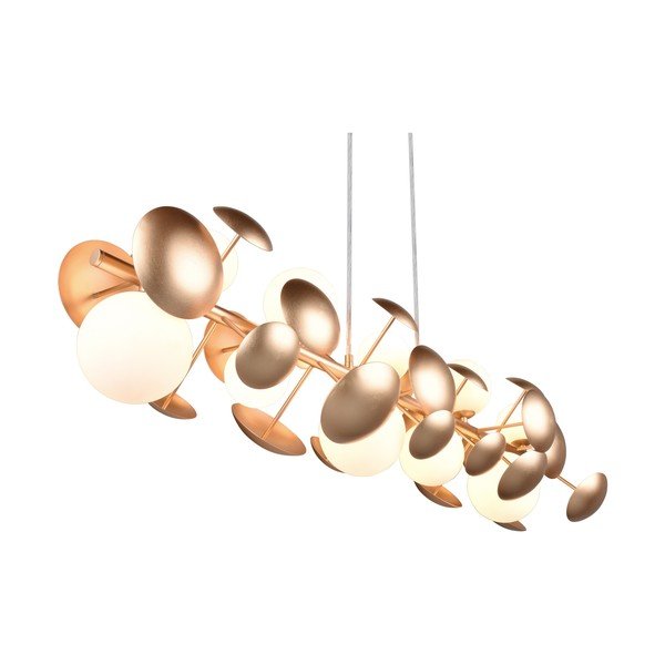 Висяща лампа със стъклен абажур в златисто-бяло Bubble - Trio Select-image-1