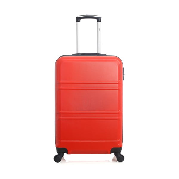 Червен куфар на колелца Utah, 37 л - Hero