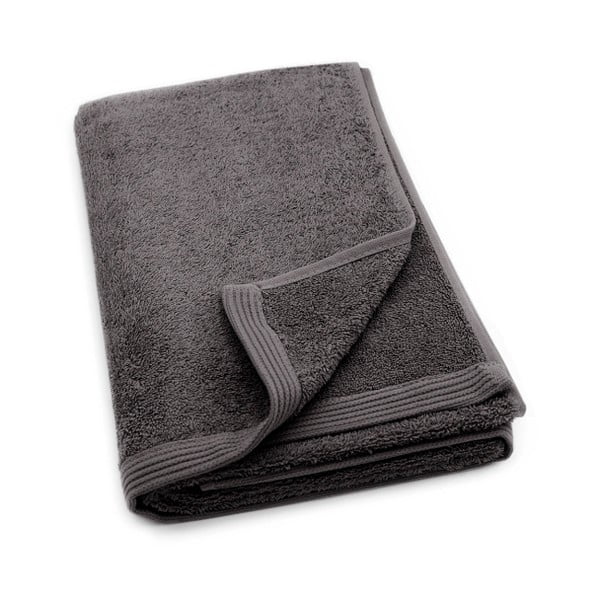 Tmavě šedý ručník Jalouse Maison Serviette Ardoise, 30 x 50 cm