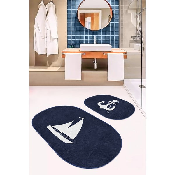 Сини килими за баня в комплект 2 бр. 60x100 cm – Mila Home-image-1