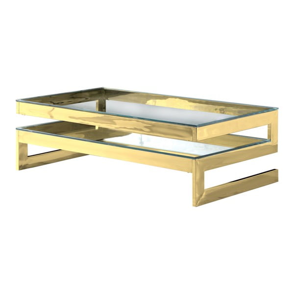 Konferenční stolek ve zlaté barvě Artelore Kassia