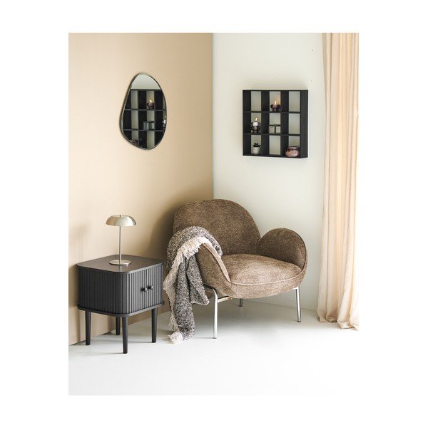 Черен на няколко нива стенен рафт от масивен бор 46 cm Moss – House Nordic-image-2