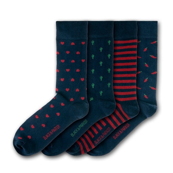 Комплект от 4 чифта чорапи Black & Parker London Trewithen, размери 37-43 - Black&Parker London