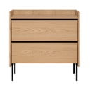 Висок скрин с дъбов декор в естествен цвят 80x82 cm Wrap - Bonami Selection