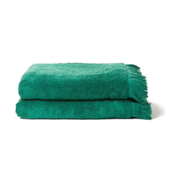 Комплект от 2 зелени кърпи от чист памук Casa Di Bassi - Casa Di Bassi