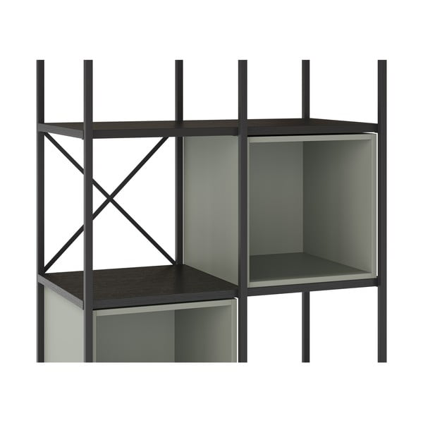 Зелено-черна библиотека 71x179 cm Anya – Marckeric-image-4