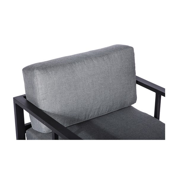 Комплект градински фотьойли Bellisima в графитено сиво и черна маса Loris, ø 35 cm - Bonami Selection-image-4