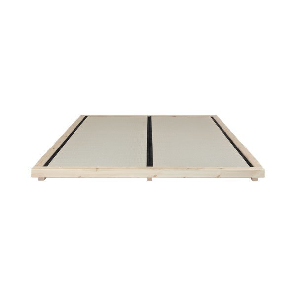 Dvoulůžková postel z borovicového dřeva s matrací a tatami Karup Design Dock Double Latex Natural Clear/Natural, 140 x 200 cm-image-3