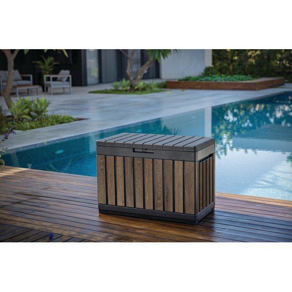 Тъмнокафява пластмасова градинска кутия за съхранение Deco – Keter-image-1