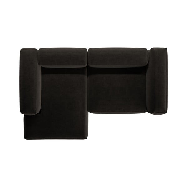 Черен ъглов диван (ляв ъгъл) Bergamo – Cosmopolitan Design-image-3