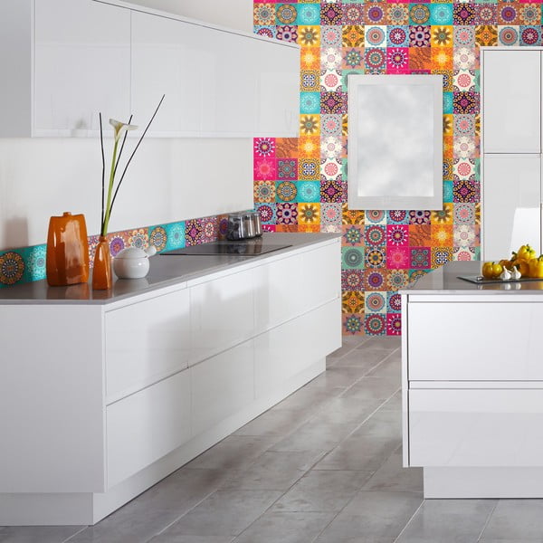 Комплект от 24 декоративни стикера за стена Clarissa, 10 x 10 cm - Ambiance-image-1