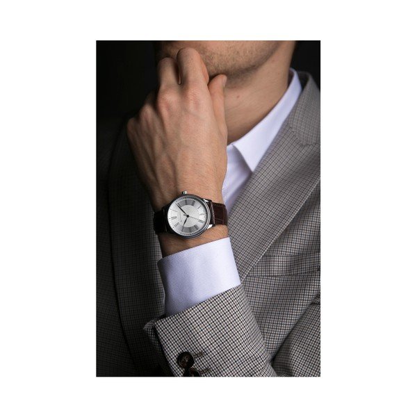 Мъжки часовник с кафява каишка от естествена кожа Marrio - Walter Bach-image-3