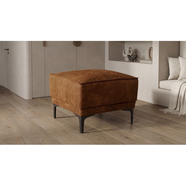 Светлокафява табуретка от изкуствена кожа Copenhagen - Scandic-image-4