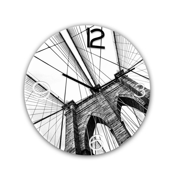 Стенни часовници Glassclock Brooklyn, ⌀ 30 cm - Styler-image-1