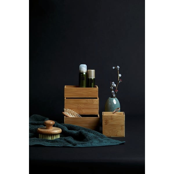 Бамбукови органайзери за баня в комплект от 3 бр. в естествен цвят Terra – Wenko-image-2