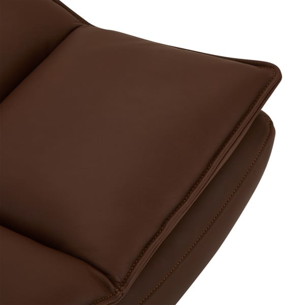 Тъмнокафява кожена табуретка Miami – Furnhouse-image-3