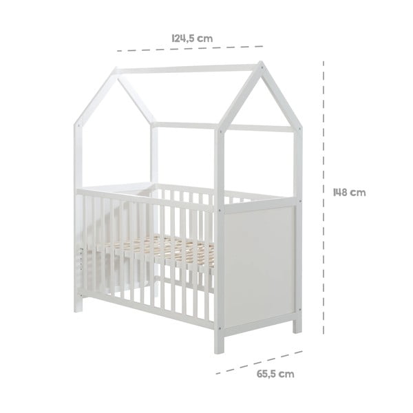 Сиво детско легло 60x120 cm - Roba-image-2