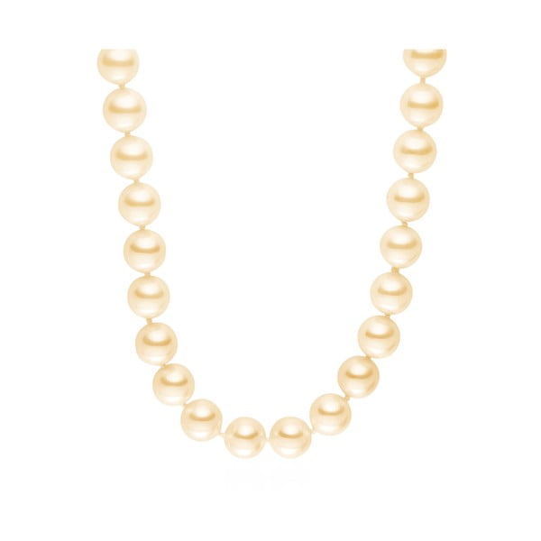 Světle oranžový perlový náhrdelník Pearls of London Mystic, délka 80 cm
