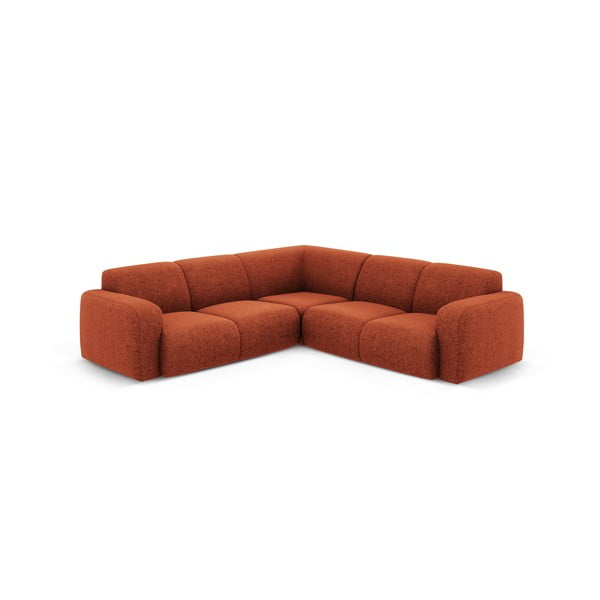 Ъглов диван в тухлен цвят (променлив/L форма) Molino – Micadoni Home-image-1