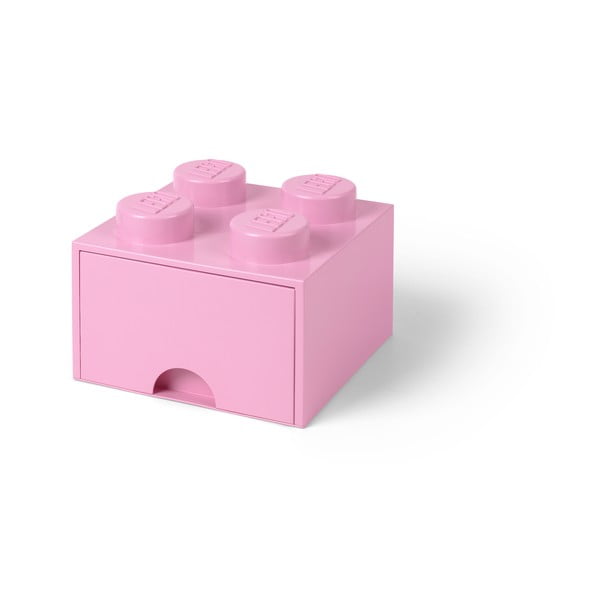 Светлорозова квадратна кутия за съхранение - LEGO®