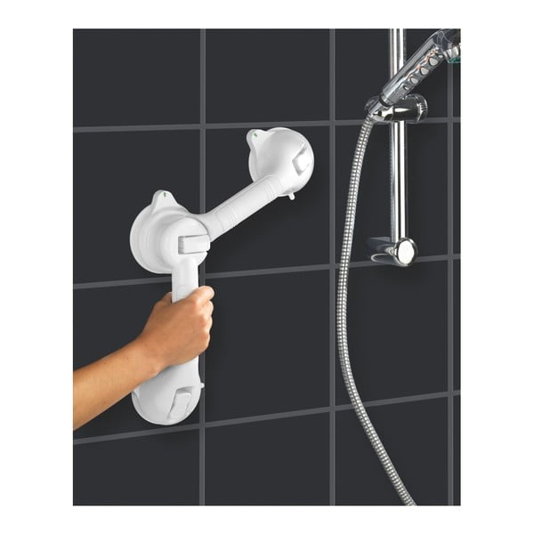Бяла предпазна дръжка за душ за възрастни хора, дължина 49,5 cm Secura - Wenko