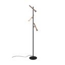 Черна LED подова лампа с метален абажур (височина 150 cm) Fiato – Trio