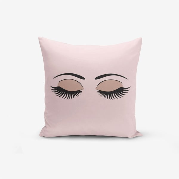 Калъфка за възглавница от памучна смес Eye & Lash, 45 x 45 cm - Minimalist Cushion Covers